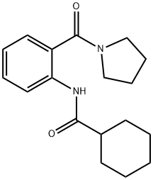 N-[2-(1-pyrrolidinylcarbonyl)phenyl]cyclohexanecarboxamide Struktur