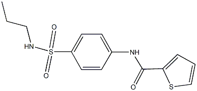 N-{4-[(propylamino)sulfonyl]phenyl}-2-thiophenecarboxamide Struktur