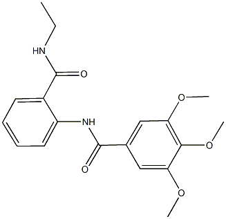 N-{2-[(ethylamino)carbonyl]phenyl}-3,4,5-trimethoxybenzamide Struktur