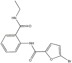 5-bromo-N-{2-[(ethylamino)carbonyl]phenyl}-2-furamide Struktur