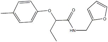 N-(2-furylmethyl)-2-(4-methylphenoxy)butanamide Struktur