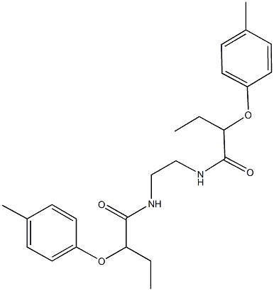 2-(4-methylphenoxy)-N-(2-{[2-(4-methylphenoxy)butanoyl]amino}ethyl)butanamide Struktur