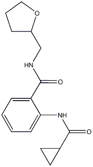 2-[(cyclopropylcarbonyl)amino]-N-(tetrahydro-2-furanylmethyl)benzamide Struktur