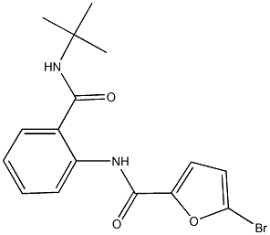 5-bromo-N-{2-[(tert-butylamino)carbonyl]phenyl}-2-furamide Struktur