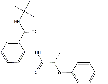 N-(tert-butyl)-2-{[2-(4-methylphenoxy)propanoyl]amino}benzamide Struktur