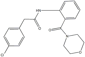 2-(4-chlorophenyl)-N-[2-(4-morpholinylcarbonyl)phenyl]acetamide Struktur