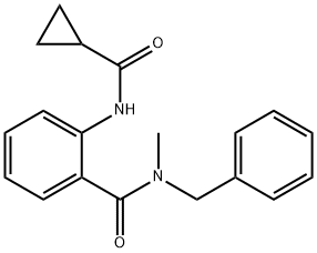 N-benzyl-2-[(cyclopropylcarbonyl)amino]-N-methylbenzamide Struktur