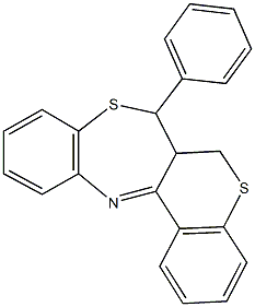 7-phenyl-6a,7-dihydro-6H-thiochromeno[3,4-c][1,5]benzothiazepine Struktur