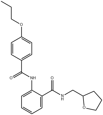 2-[(4-propoxybenzoyl)amino]-N-(tetrahydro-2-furanylmethyl)benzamide Struktur