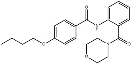 4-butoxy-N-[2-(4-morpholinylcarbonyl)phenyl]benzamide Struktur