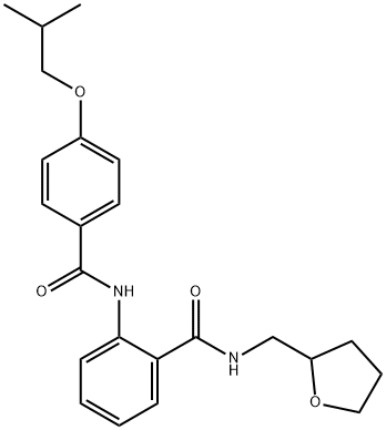 2-[(4-isobutoxybenzoyl)amino]-N-(tetrahydro-2-furanylmethyl)benzamide Struktur