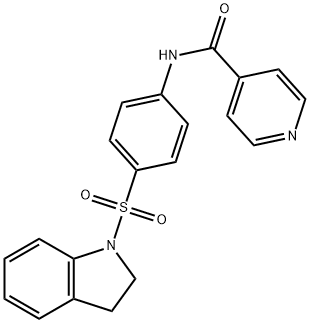 N-[4-(2,3-dihydro-1H-indol-1-ylsulfonyl)phenyl]isonicotinamide Struktur