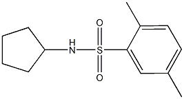 N-cyclopentyl-2,5-dimethylbenzenesulfonamide Struktur