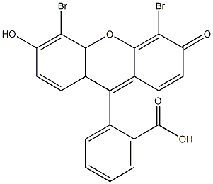 2-(4,5-dibromo-6-hydroxy-3-oxo-8a,10a-dihydro-3H-xanthen-9-yl)benzoic acid Struktur