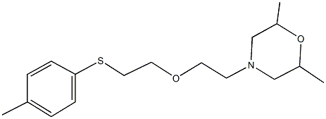 2-(2,6-dimethyl-4-morpholinyl)ethyl 2-[(4-methylphenyl)sulfanyl]ethyl ether Struktur