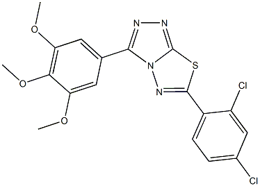 6-(2,4-dichlorophenyl)-3-(3,4,5-trimethoxyphenyl)[1,2,4]triazolo[3,4-b][1,3,4]thiadiazole Struktur