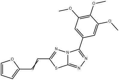 6-[2-(2-furyl)vinyl]-3-(3,4,5-trimethoxyphenyl)[1,2,4]triazolo[3,4-b][1,3,4]thiadiazole Struktur