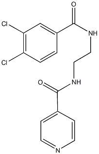 N-{2-[(3,4-dichlorobenzoyl)amino]ethyl}isonicotinamide Struktur