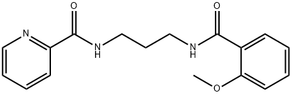 N-{3-[(2-methoxybenzoyl)amino]propyl}-2-pyridinecarboxamide Struktur