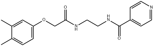 N-(2-{[2-(3,4-dimethylphenoxy)acetyl]amino}ethyl)isonicotinamide Struktur