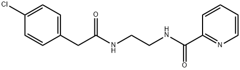 N-(2-{[2-(4-chlorophenyl)acetyl]amino}ethyl)-2-pyridinecarboxamide Struktur