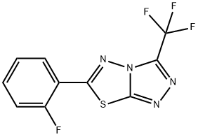 6-(2-fluorophenyl)-3-(trifluoromethyl)[1,2,4]triazolo[3,4-b][1,3,4]thiadiazole Struktur