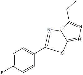 3-ethyl-6-(4-fluorophenyl)[1,2,4]triazolo[3,4-b][1,3,4]thiadiazole Struktur