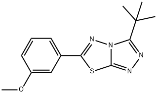 3-(3-tert-butyl[1,2,4]triazolo[3,4-b][1,3,4]thiadiazol-6-yl)phenyl methyl ether Struktur