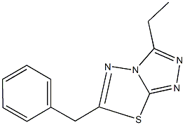 6-benzyl-3-ethyl[1,2,4]triazolo[3,4-b][1,3,4]thiadiazole Struktur