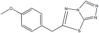 methyl 4-([1,2,4]triazolo[3,4-b][1,3,4]thiadiazol-6-ylmethyl)phenyl ether Struktur