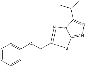 3-isopropyl-6-(phenoxymethyl)[1,2,4]triazolo[3,4-b][1,3,4]thiadiazole Struktur