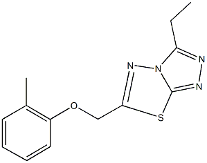 (3-ethyl[1,2,4]triazolo[3,4-b][1,3,4]thiadiazol-6-yl)methyl 2-methylphenyl ether Struktur