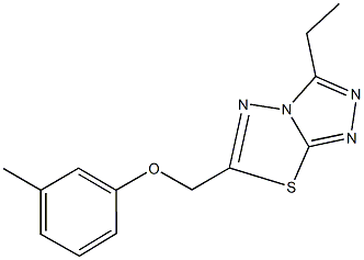 (3-ethyl[1,2,4]triazolo[3,4-b][1,3,4]thiadiazol-6-yl)methyl 3-methylphenyl ether Struktur