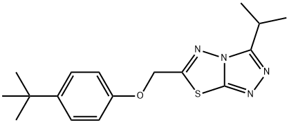 4-tert-butylphenyl (3-isopropyl[1,2,4]triazolo[3,4-b][1,3,4]thiadiazol-6-yl)methyl ether Struktur