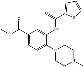 methyl 4-(4-methyl-1-piperazinyl)-3-[(2-thienylcarbonyl)amino]benzoate Struktur