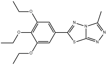 3-methyl-6-(3,4,5-triethoxyphenyl)[1,2,4]triazolo[3,4-b][1,3,4]thiadiazole Struktur