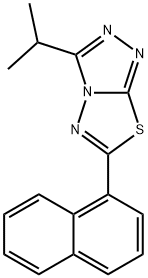 3-isopropyl-6-(1-naphthyl)[1,2,4]triazolo[3,4-b][1,3,4]thiadiazole Struktur