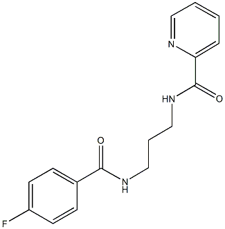 N-{3-[(4-fluorobenzoyl)amino]propyl}-2-pyridinecarboxamide Struktur