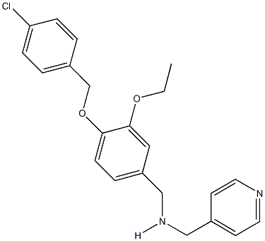 N-{4-[(4-chlorobenzyl)oxy]-3-ethoxybenzyl}-N-(4-pyridinylmethyl)amine Struktur