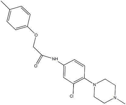 N-[3-chloro-4-(4-methyl-1-piperazinyl)phenyl]-2-(4-methylphenoxy)acetamide Struktur