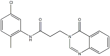 N-(5-chloro-2-methylphenyl)-3-(4-oxo-3(4H)-quinazolinyl)propanamide Struktur