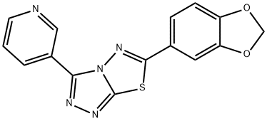 6-(1,3-benzodioxol-5-yl)-3-(3-pyridinyl)[1,2,4]triazolo[3,4-b][1,3,4]thiadiazole Struktur