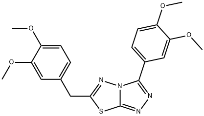 6-(3,4-dimethoxybenzyl)-3-(3,4-dimethoxyphenyl)[1,2,4]triazolo[3,4-b][1,3,4]thiadiazole Struktur