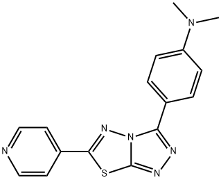 N,N-dimethyl-N-{4-[6-(4-pyridinyl)[1,2,4]triazolo[3,4-b][1,3,4]thiadiazol-3-yl]phenyl}amine Struktur