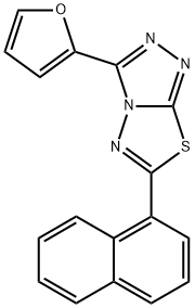 3-(2-furyl)-6-(1-naphthyl)[1,2,4]triazolo[3,4-b][1,3,4]thiadiazole Struktur