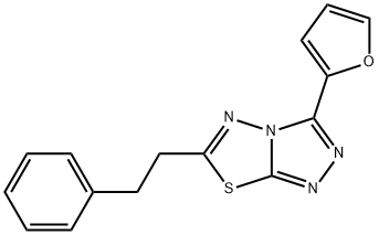 3-(2-furyl)-6-(2-phenylethyl)[1,2,4]triazolo[3,4-b][1,3,4]thiadiazole Struktur