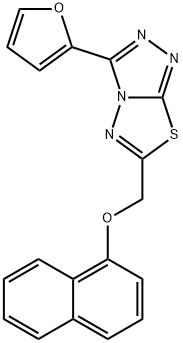 [3-(2-furyl)[1,2,4]triazolo[3,4-b][1,3,4]thiadiazol-6-yl]methyl 1-naphthyl ether Struktur