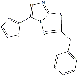 6-benzyl-3-(2-thienyl)[1,2,4]triazolo[3,4-b][1,3,4]thiadiazole Struktur