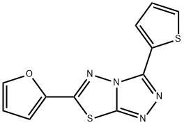 6-(2-furyl)-3-(2-thienyl)[1,2,4]triazolo[3,4-b][1,3,4]thiadiazole Struktur