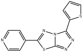 6-(4-pyridinyl)-3-(2-thienyl)[1,2,4]triazolo[3,4-b][1,3,4]thiadiazole Struktur